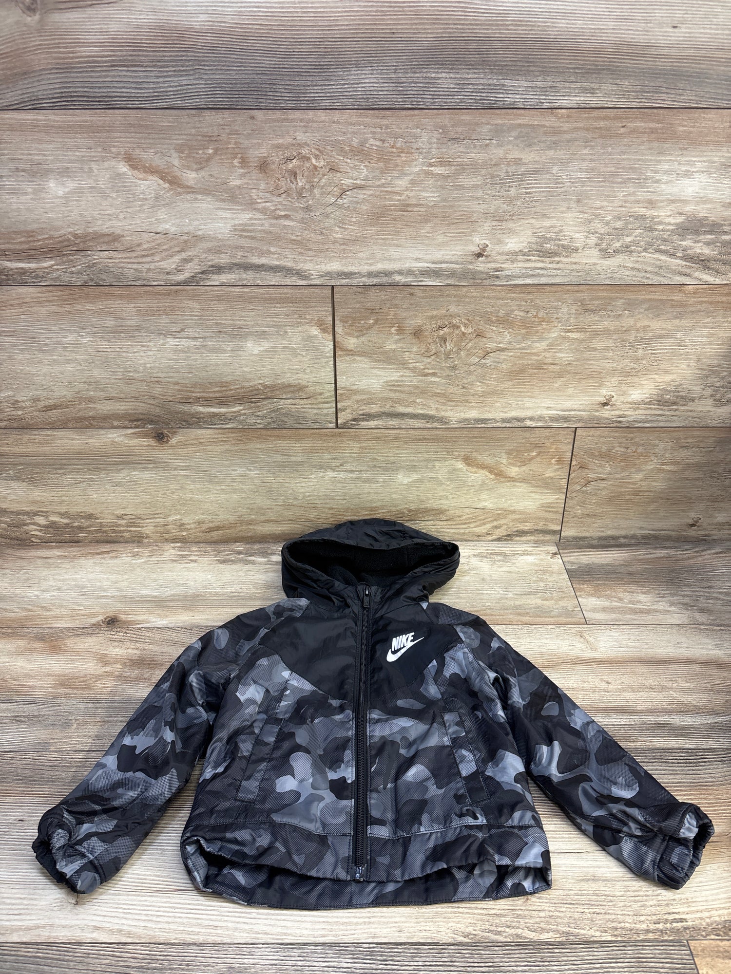 Nike Fleece Lined Windrunner Hooded Jacket Black sz 2T