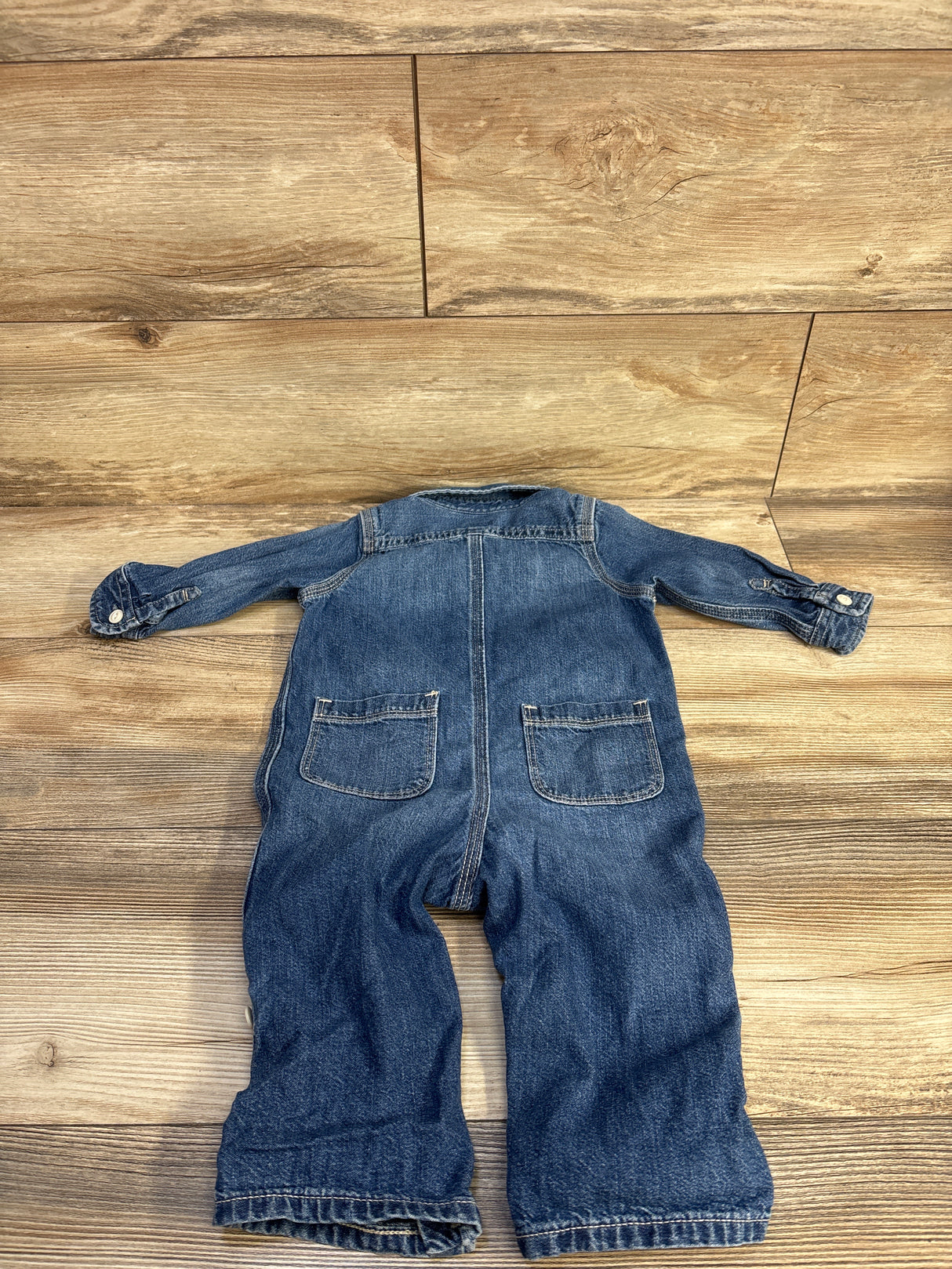 Gap Denim Polo Coverall Blue sz 12-18m