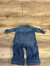 Gap Denim Polo Coverall Blue sz 12-18m