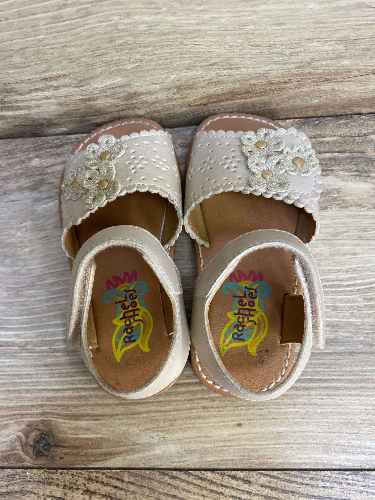 Rachel Faye Sandals Champagne sz 6c - Me n Mommy To Be