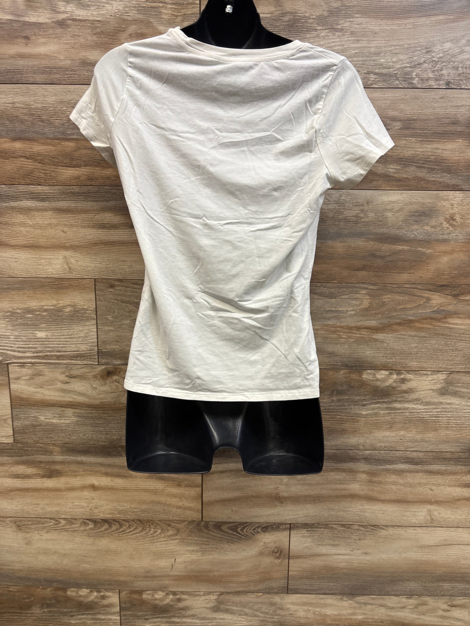 Time & Tru Maternity Coming Soon Shirt White sz Medium
