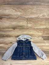 Okie Dokie Hooded Denim Jacket Grey/Blue sz 3T