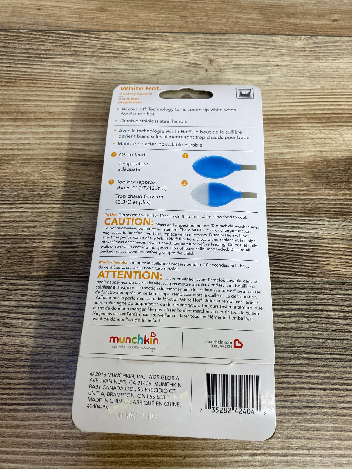 NEW Munchkin 4pk White Hot Safety Spoon