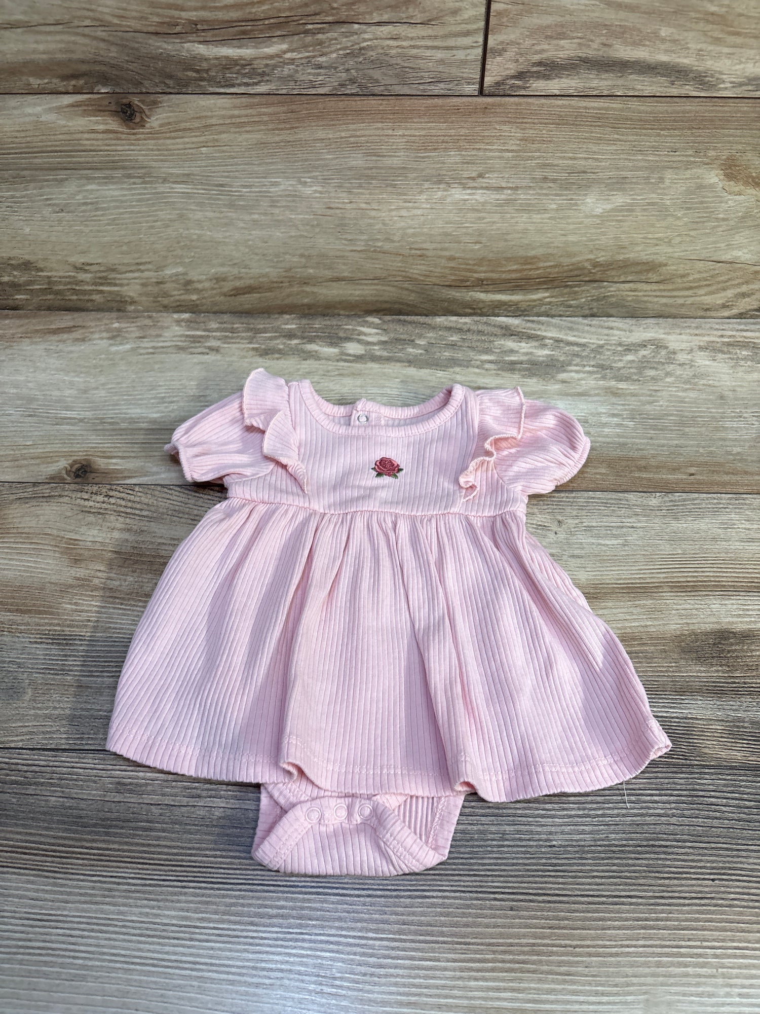 Tahari Ribbed Bodysuit Dress Pink sz 0-3m