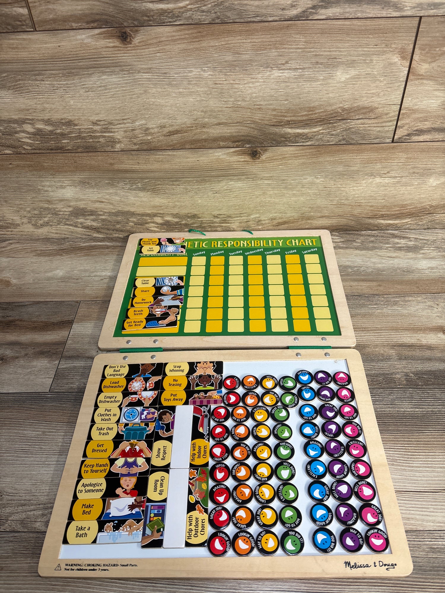 Melissa & Doug Deluxe Wooden Magnetic Responsibility Chart