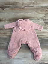 Disney Baby Sherpa Hooded Coverall Pink sz 0-3m