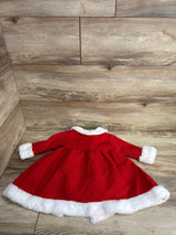 Blueberi Boulevard 2pc Santa Metallic Dress Coat & Tulle Dress Red sz 12m