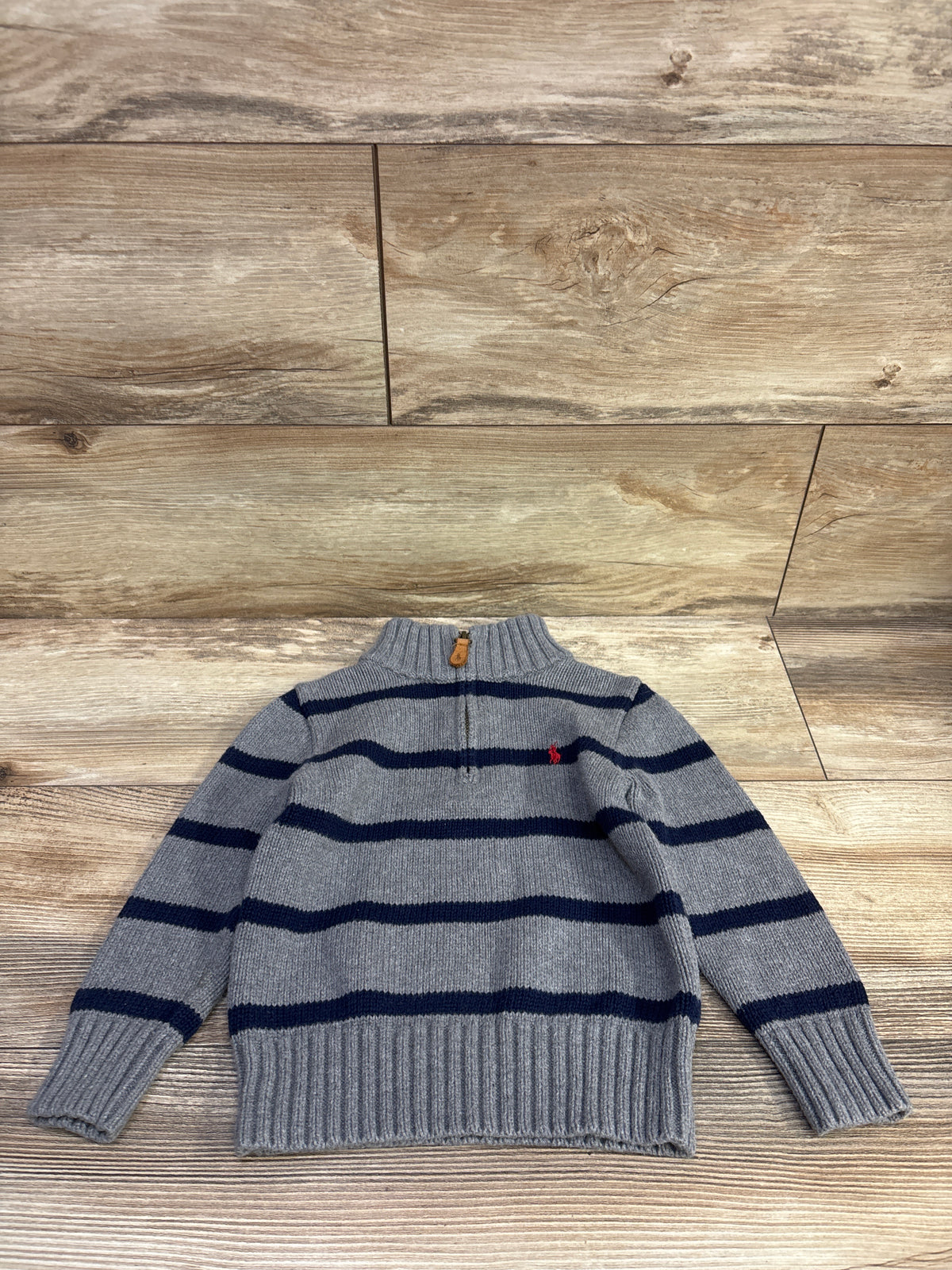 Polo Ralph Lauren Knit Quarter-Zip Sweater Grey sz 3T