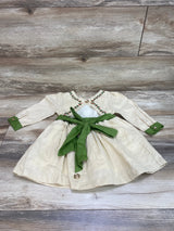 Eliza Grace Clothing Embroidered Dress Beige sz 3T