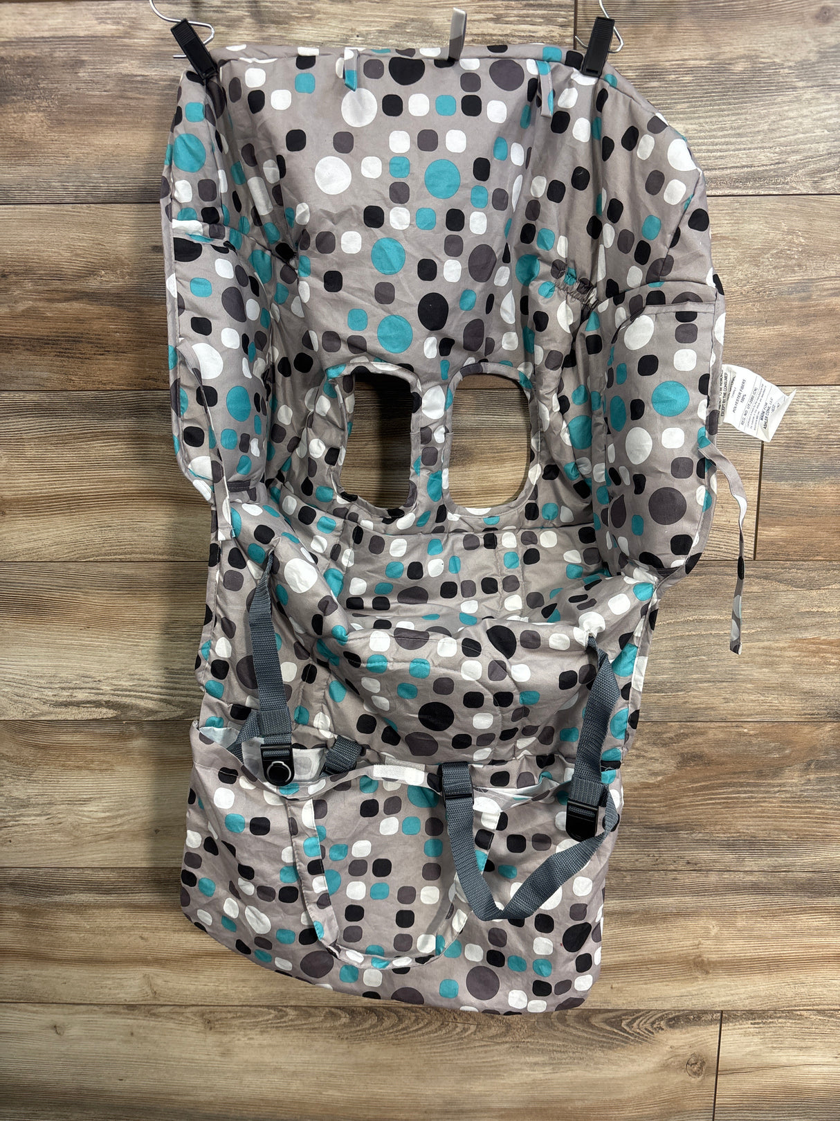 Babyezz Shopping Cart Cover, Grey Dots