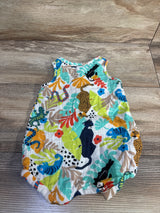 Old Navy Sleeveless Double-Weave Henley Romper White sz 3-6m