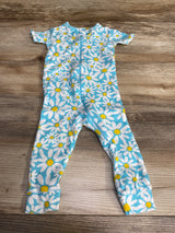 Children's Place Floral Sleep Romper Blue sz 3-6m