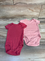 Honest Baby 2pk Bodysuits Pink sz 0-3m