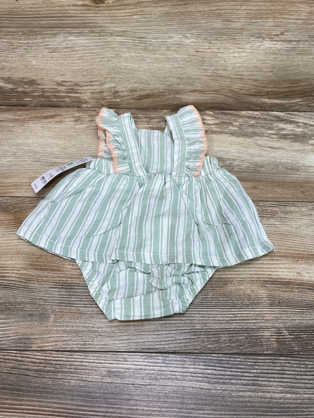 NEW Just One You Green Striped Bodysuit Dress sz Newborn - Me 'n Mommy To Be