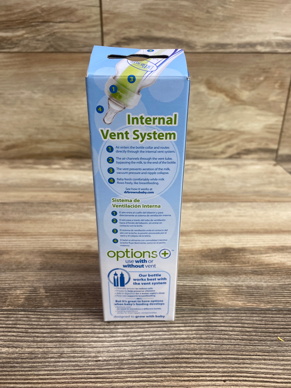 NEW Dr. Brown's Narrow Baby Bottle w/ Level 1 Slow Flow Nipple, 4oz