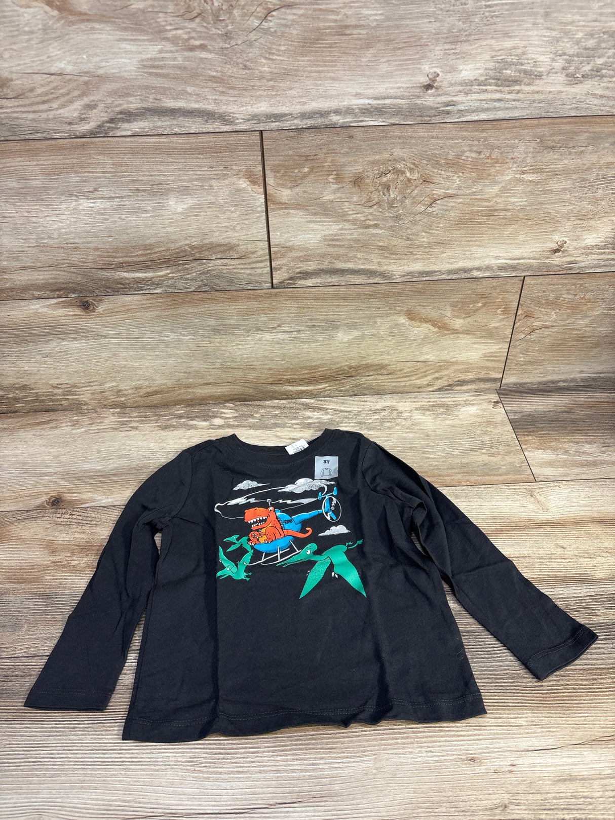 NEW Old Navy Dinosaurs Shirt Dark Grey sz 3T