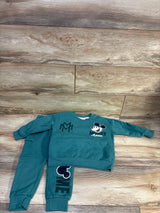 Disney Junior 2pc Mickey Mouse Sweatshirt & Pants Set Green sz 4T