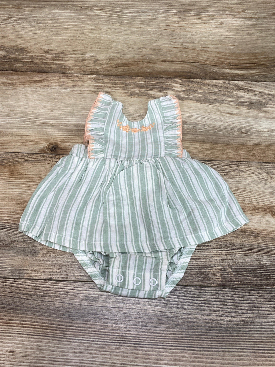 NEW Just One You Green Striped Bodysuit Dress sz Newborn - Me 'n Mommy To Be