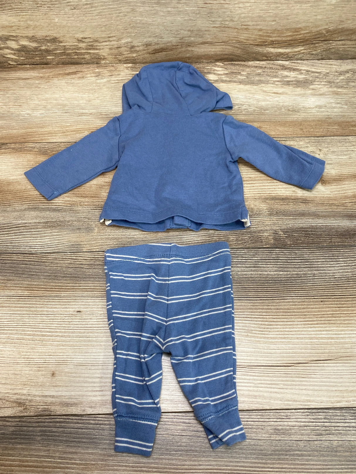 Carter's Hooded Shirt & Pants Blue sz Newborn