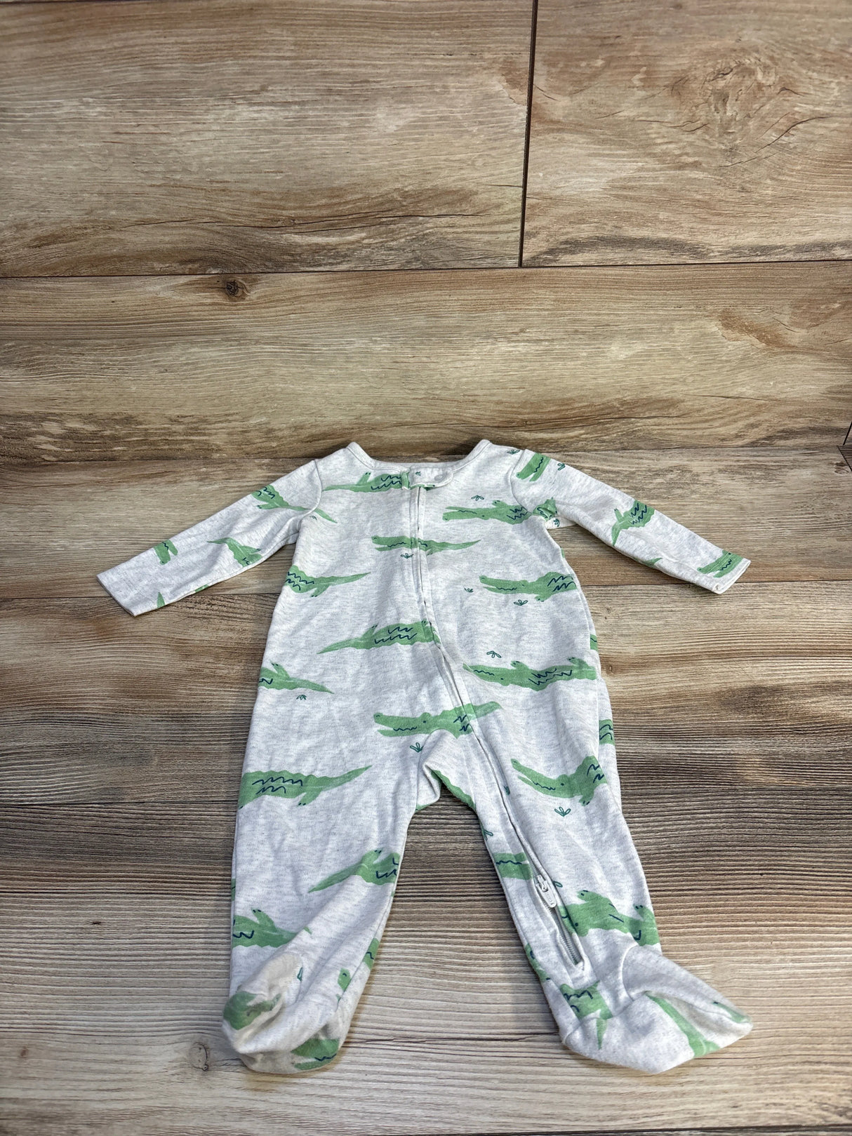 Just One You Alligator Print Sleeper Grey sz 6m