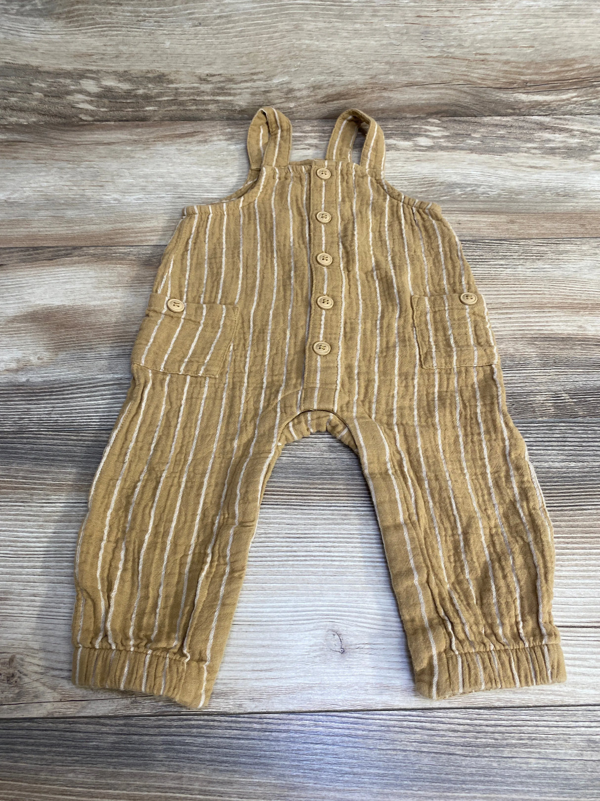 Cat & Jack Striped Overalls Brown sz 6-9m