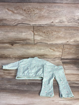 Cat & jack 2pc Half-Zip Sweatshirt & Leggings Set Green sz 6-9m