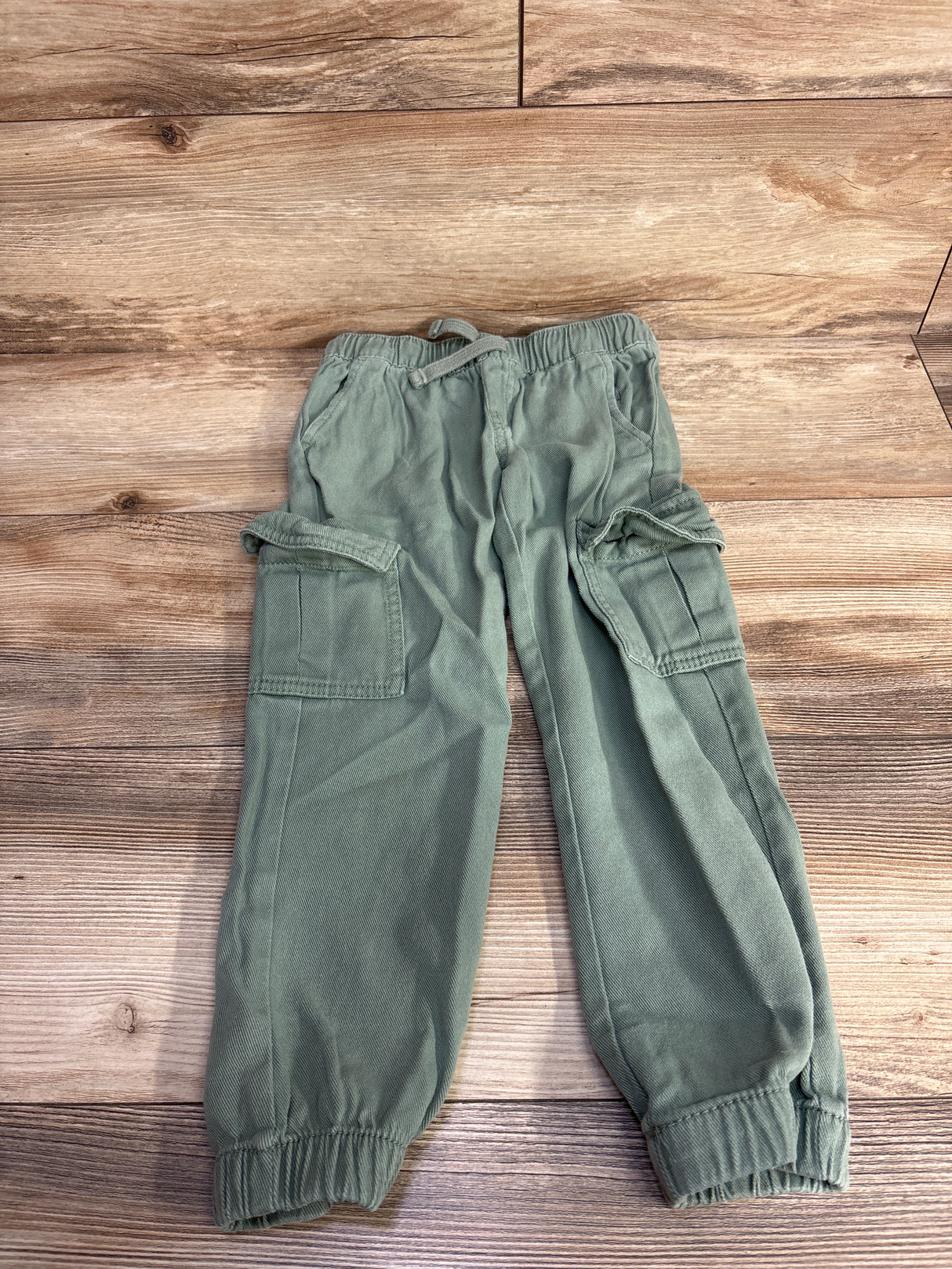 Cat & Jack Drawstring Cargo Pants Green sz 4-5T
