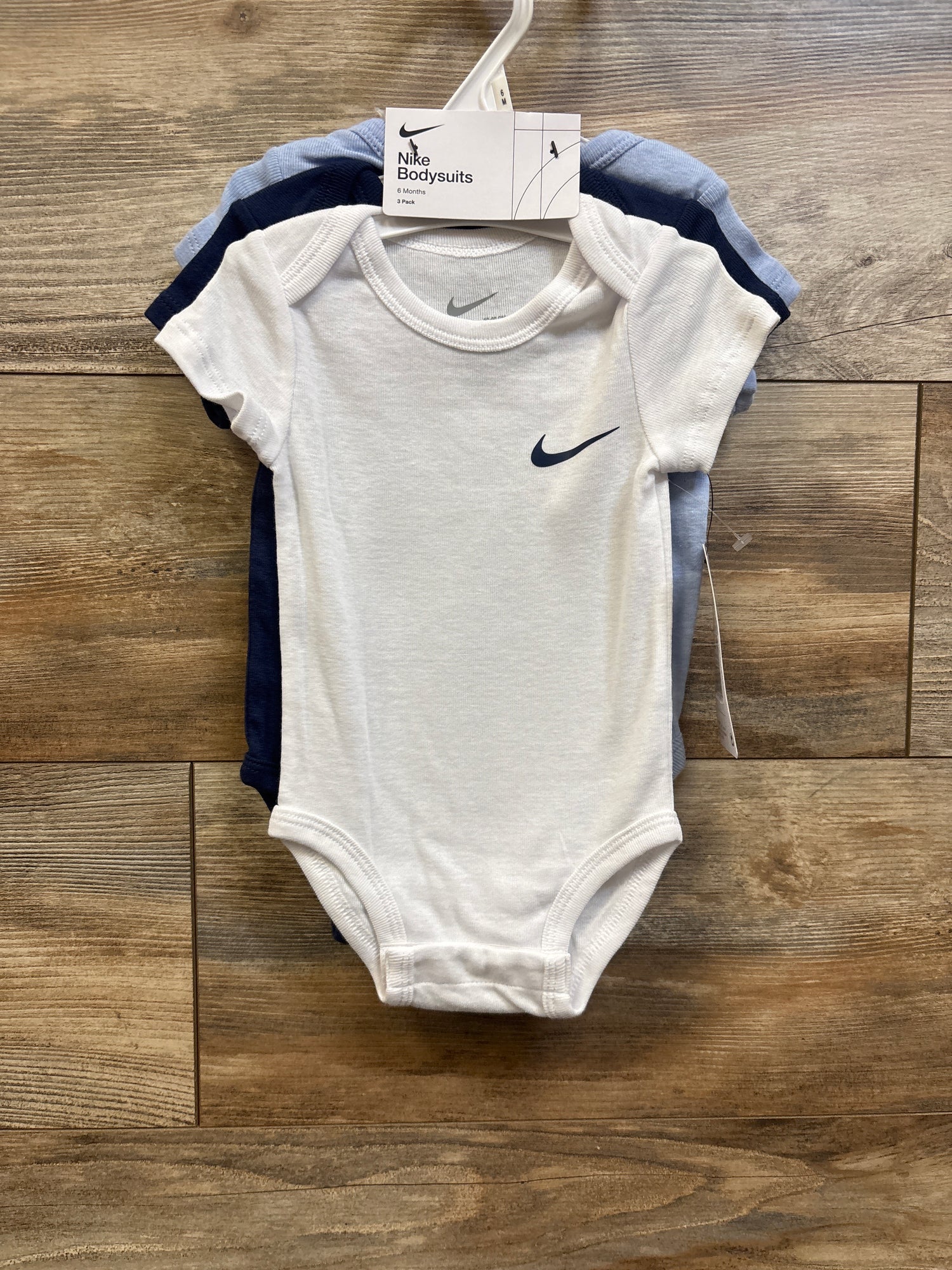 NEW Nike 3pk Bodysuits Blue sz 6m