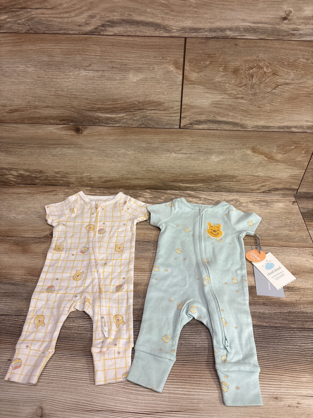 NEW Cloud Island x Disney Winnie The Pooh 2pk Jumpsuits Teal sz Newborn