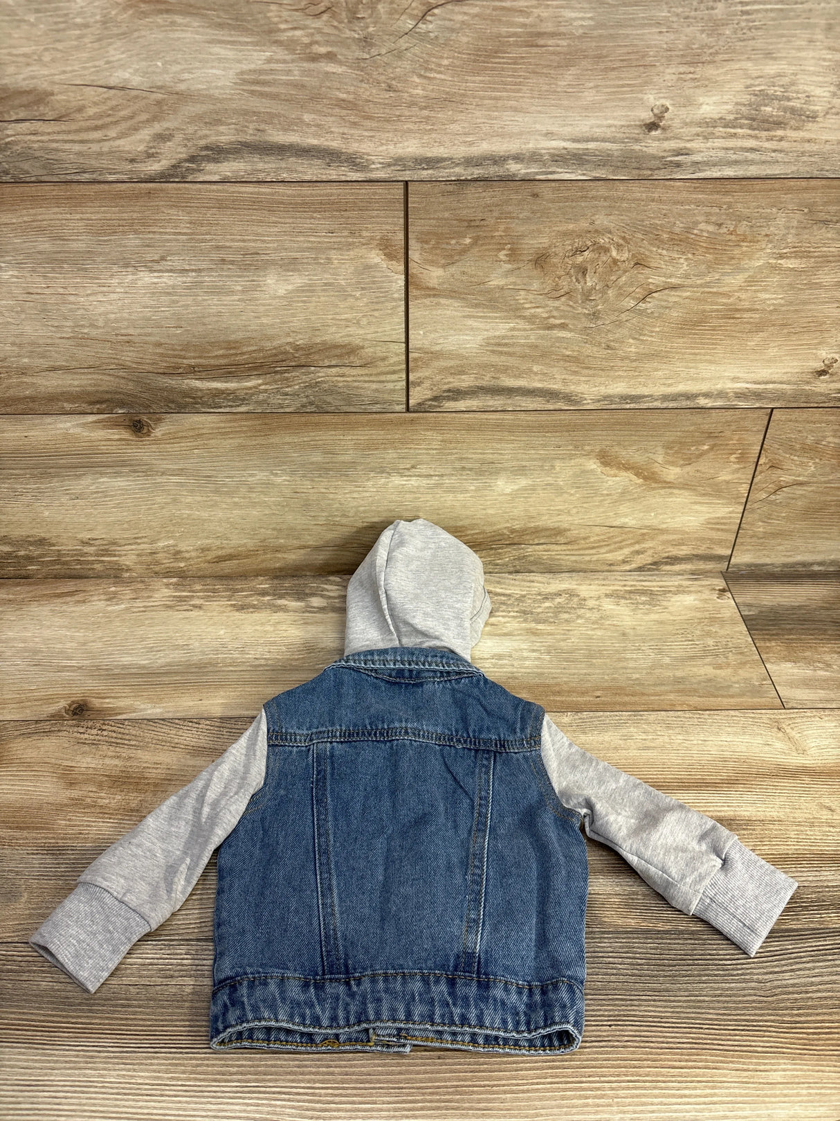 NEW Little Bipsy Hooded Denim Jacket Grey sz 0-3m