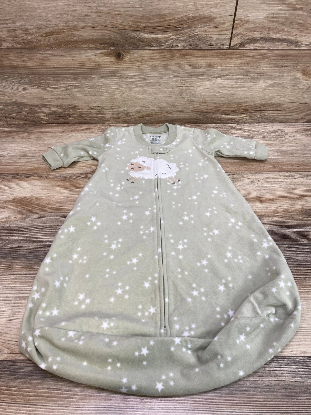 Carter's Star Print Fleece Bag Green sz 0-3m