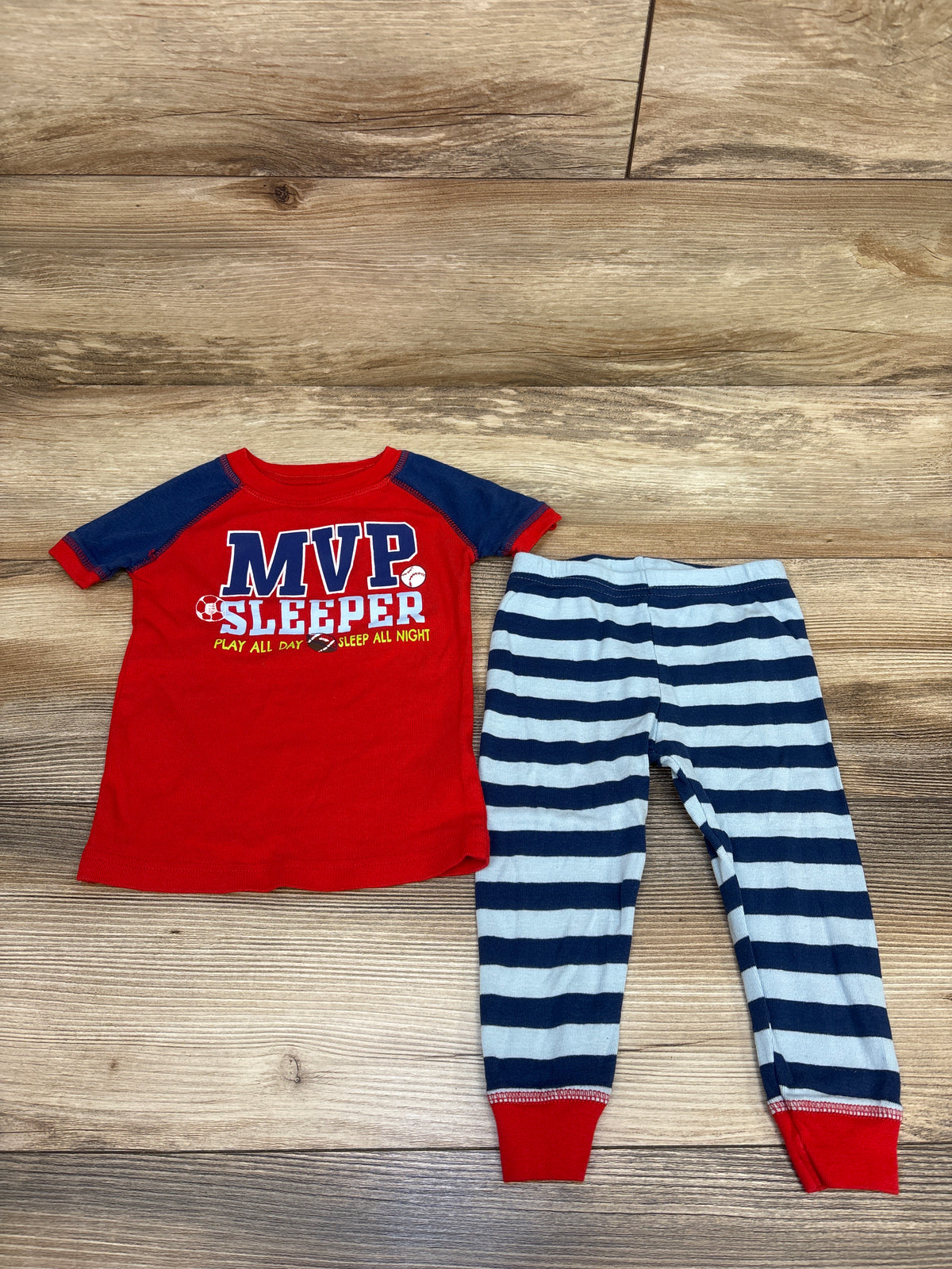 Koala Kids MVP Sleeper 2pc Pajama Set Red sz 24m