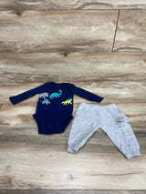 Just One You 2pc Dino Bodysuit & Pants Navy sz 3m