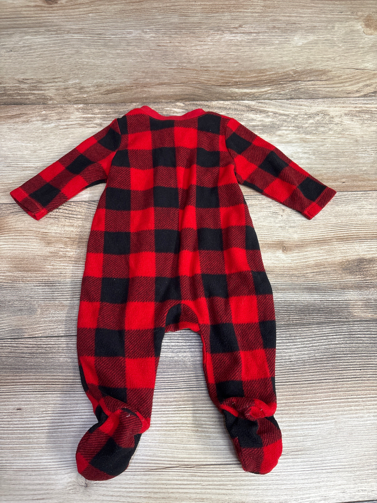 Old Navy Buffalo Plaid Blanket Sleeper Red sz 0-3m