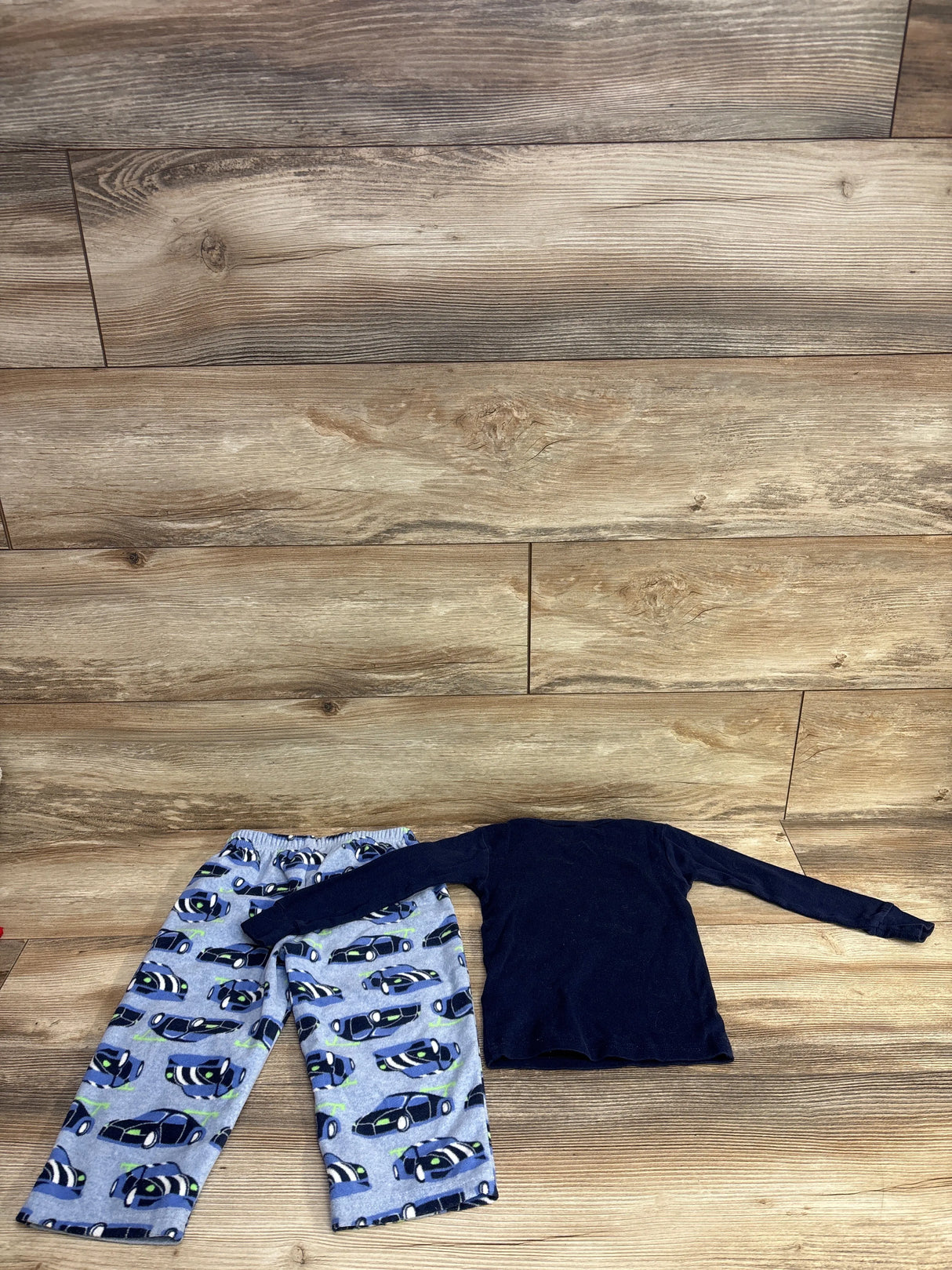 Simple Joys 2pc Race Car Pajama Set Navy sz 2T