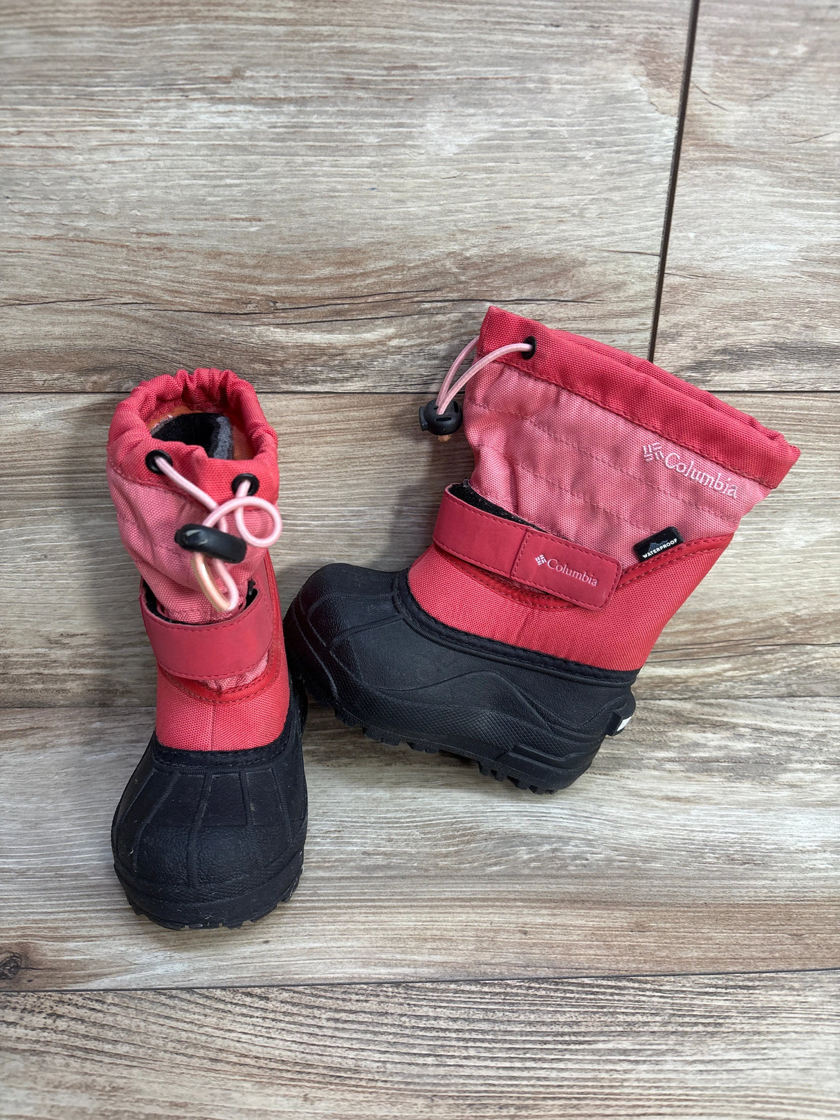 Columbia Powderbug Plus II Waterproof Snow Boots Pink sz 7c