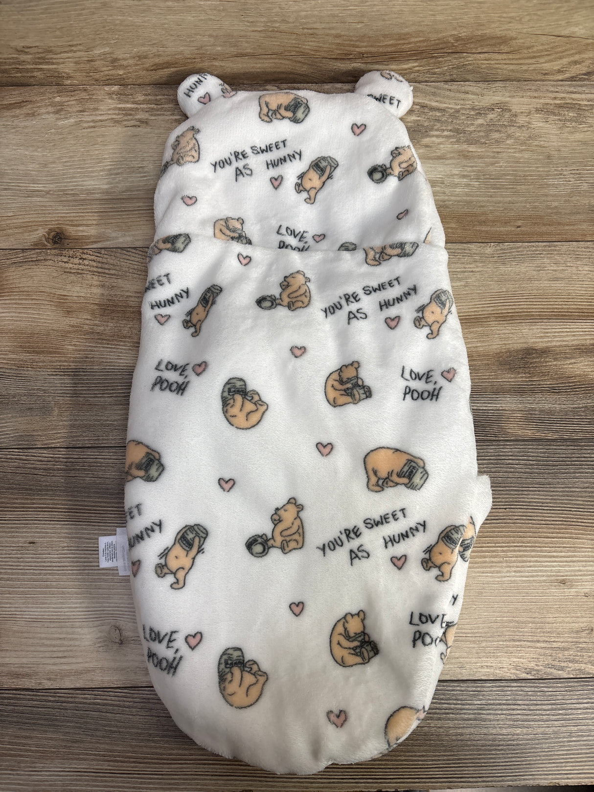 Pooh Bear Collection Winnie the Pooh Plush Swaddle White sz 0-3m