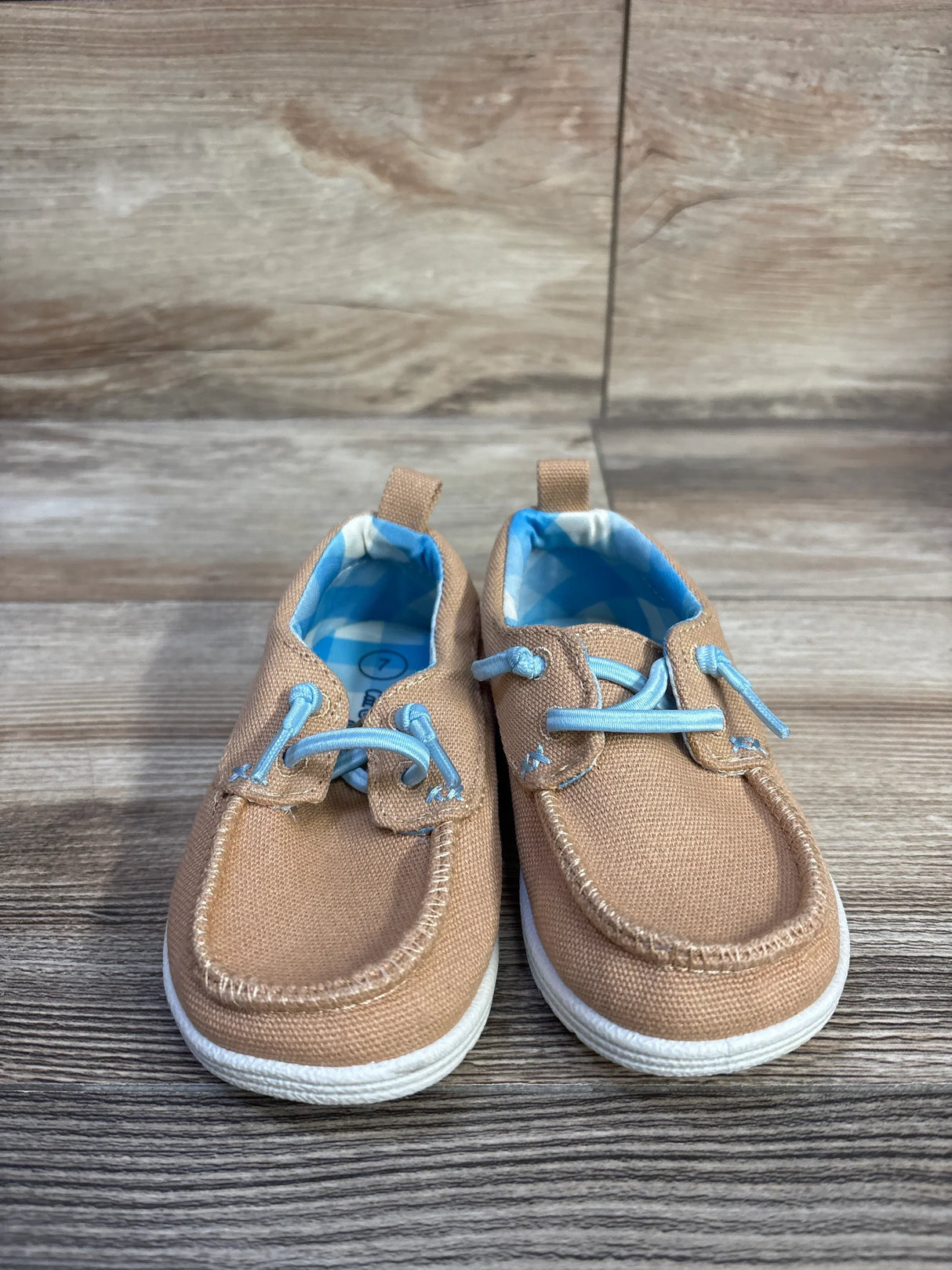 Cat & Jack Bobby Slip On Boat Sneakers Beige sz 7c