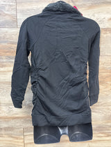 NEW Isabel Maternity Snap Sherpa Collar Sweatshirt Black sz XS