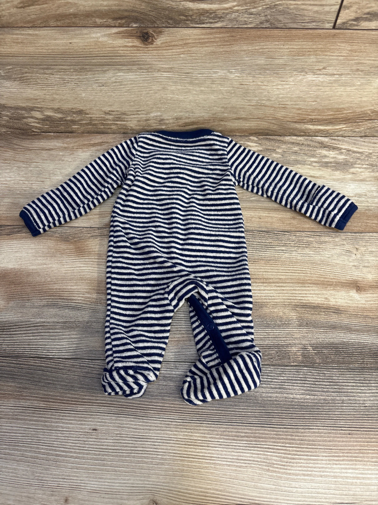 Carter's Striped Terry Cloth Sleeper Navy sz Newborn - Me n Mommy To Be