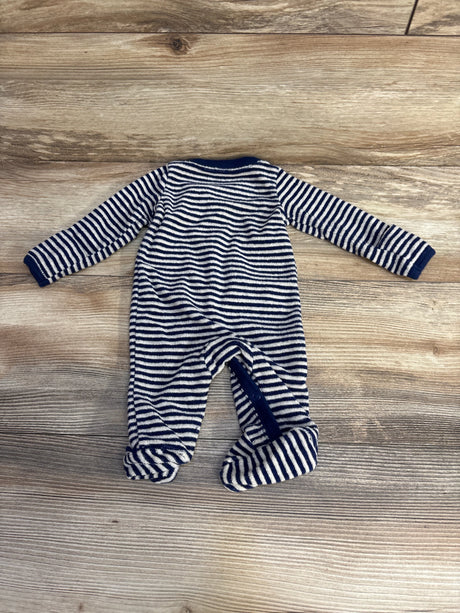 Carter's Striped Terry Cloth Sleeper Navy sz Newborn - Me n Mommy To Be