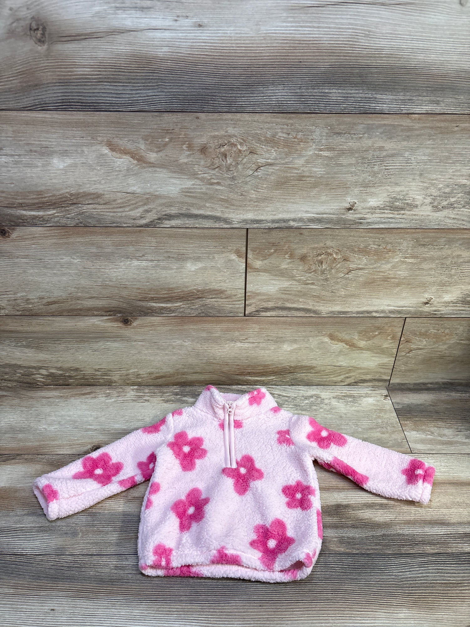 Just One You Sherpa Half Zip Pull Over Hoodie Pink sz 18m