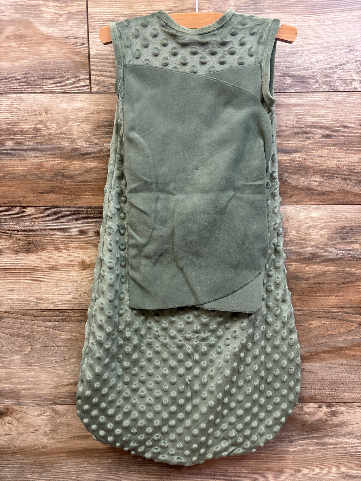 BSTOPPT Minky Dot 3-Way Adjustable Sleep Sack Swaddle Green sz 6-12m