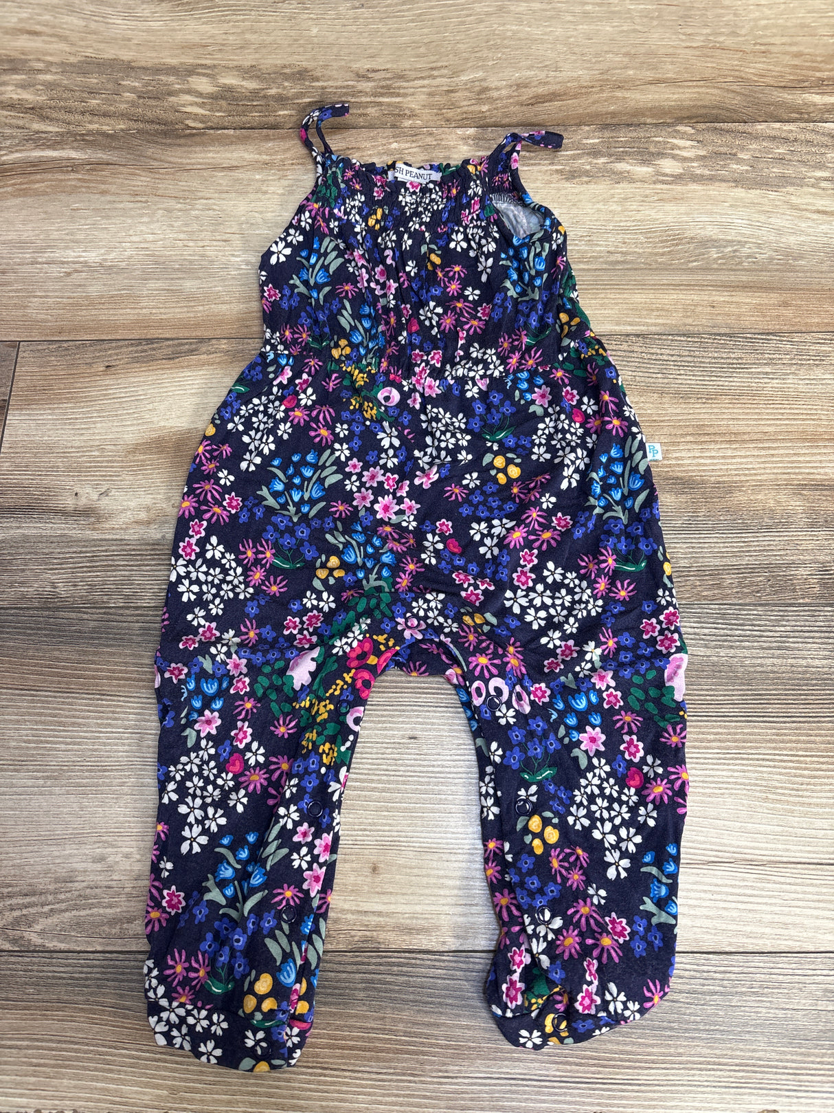 Posh P Endra Floral Sleeveless Jumpsuit Navy sz 18-24m