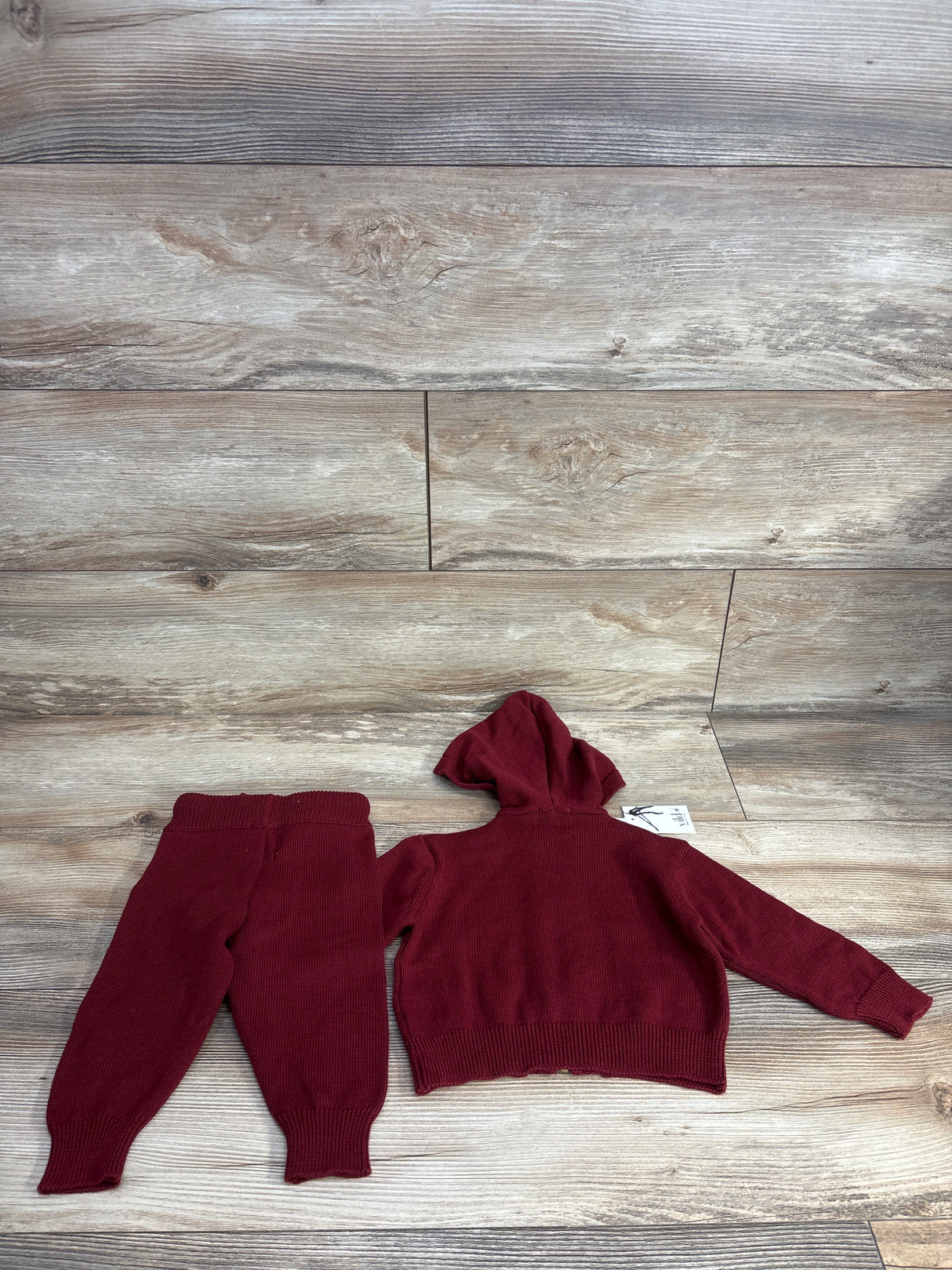 NEW Vild House of Little Organic Knit Cardigan & Joggers in Red Jasper sz 0-6m