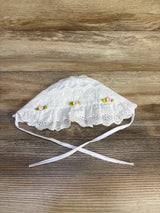 Kirmoo Eyelet Lace Bonnet White sz S (0-3m)