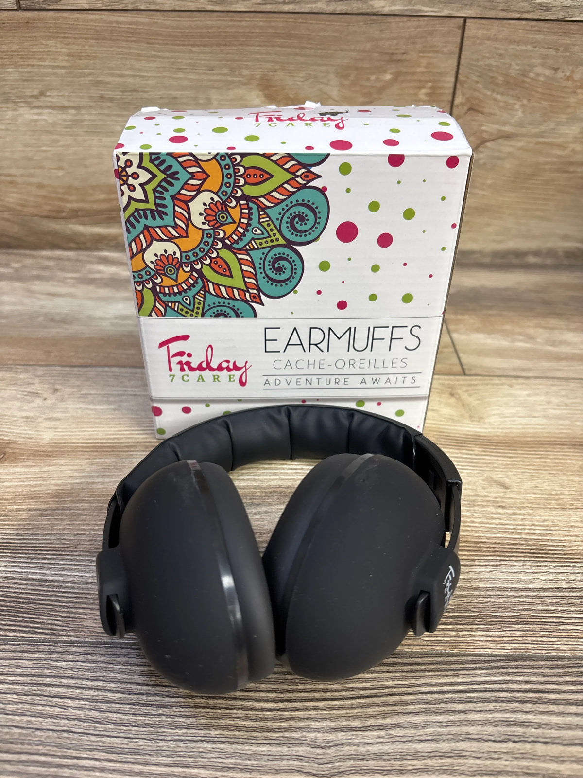 Friday 7Care Baby Protection Earmuffs - Black 0-3T