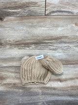 NEW Old Navy Unisex Critter Beanie and Mittens Set for Baby, Brown Bear 0-6m