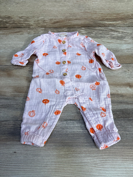 Cat & Jack Pumpkin Print Coverall Pink sz Newborn - Me n Mommy To Be