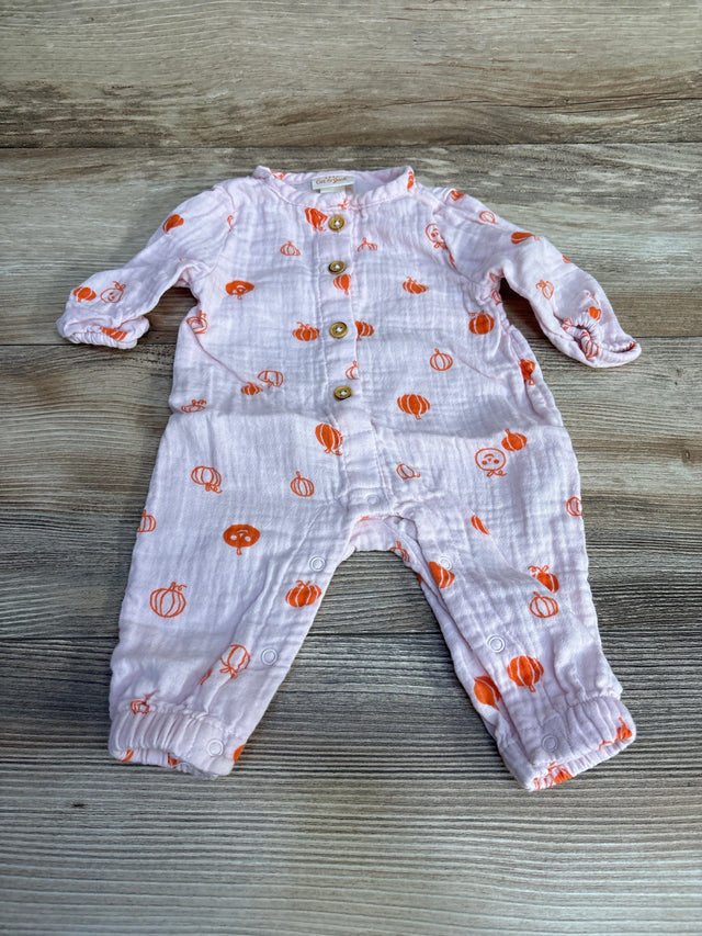 Cat & Jack Pumpkin Print Coverall Pink sz Newborn - Me n Mommy To Be
